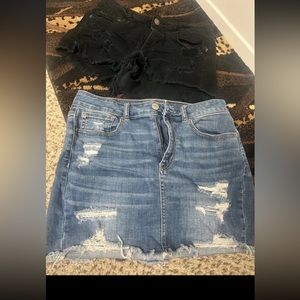 American Eagle Mini Skirt and Shorts both Included Size 10